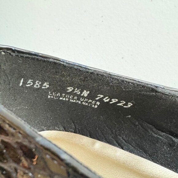 Magdesians California Black Leather Croc Embossed Loafers | Size 9.5N | USA Made - Picture 5 of 15